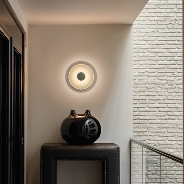 Vibia Top LED stenska svetilka Ø 40 cm zelena L1, zatemnjen, Zelena, Dnevna soba / jedilnica, Kovina, Sodobni