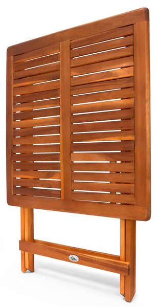 Lesena odlagalna mizica ALEK, 70x70x73cm, rjava Casaria