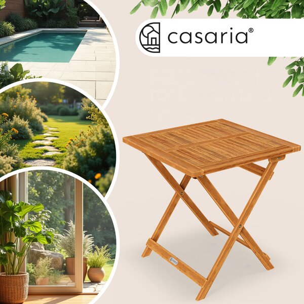 Lesena odlagalna mizica ALEK, 70x70x73cm, rjava Casaria