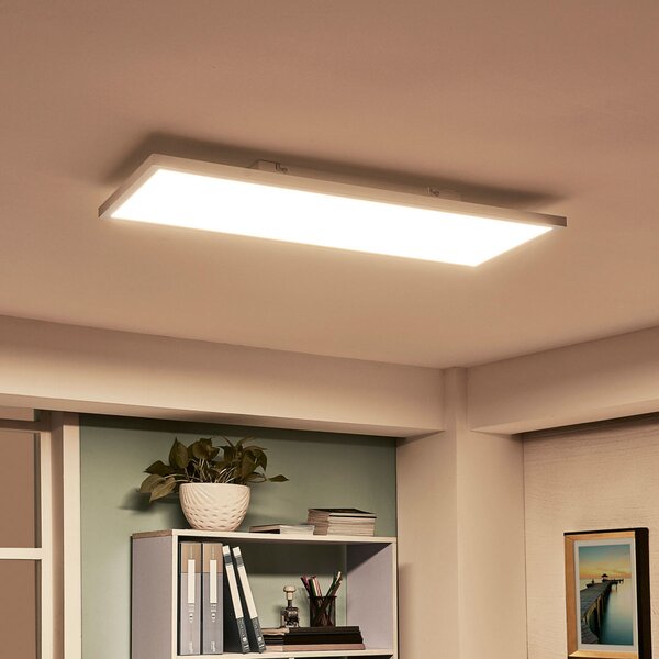 Arcchio LED panel Philia, CCT, 80 cm x 29,5 cm, zatemnjen, Bela, Dnevna soba / jedilnica, Plastika, Sodobni