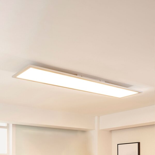 Arcchio LED panel Lysander, 50W, CCT, 119cm, srebrn, zatemnjen, Kovinska, Študija / pisarna, Aluminij, Sodobni