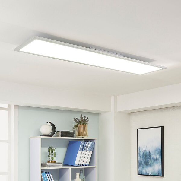Arcchio LED panel Lysander, 50W, CCT, 119cm, srebrn, zatemnjen, Kovinska, Študija / pisarna, Aluminij, Sodobni