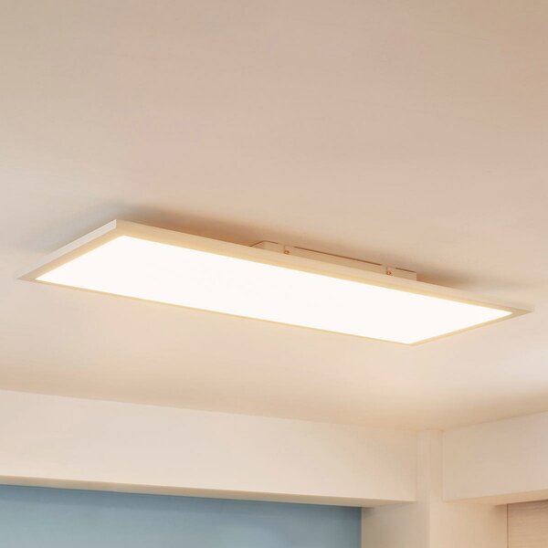 Arcchio Enja LED panel, 79,5 cm x 29,5 cm, zatemnjen, Bela, Študija / pisarna, Kovina