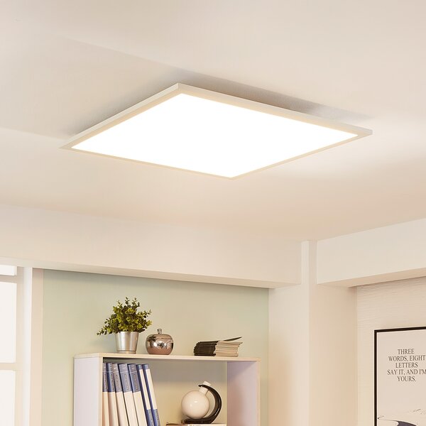 Arcchio Lysander LED plošča, CCT, 62 cm, bela, zatemnjen, Bela, Študija / pisarna, Aluminij, Sodobni