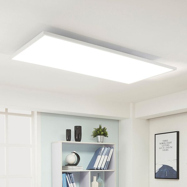 Arcchio LED plošča Arya, z možnostjo zatemnitve, 119 cm x 59 cm, kovinska, zatemnjen, Bela, Študija / pisarna, Plastika, Sodobni