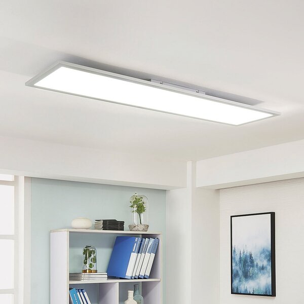 Arcchio LED panel Lysander, 32W, CCT, 119cm, srebrn, zatemnjen, Kovinska, Študija / pisarna, Aluminij, Sodobni