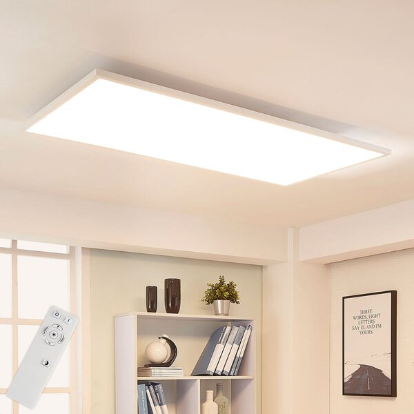 Arcchio LED plošča Arya, z možnostjo zatemnitve, 119 cm x 59 cm, kovinska, zatemnjen, Bela, Študija / pisarna, Plastika, Sodobni