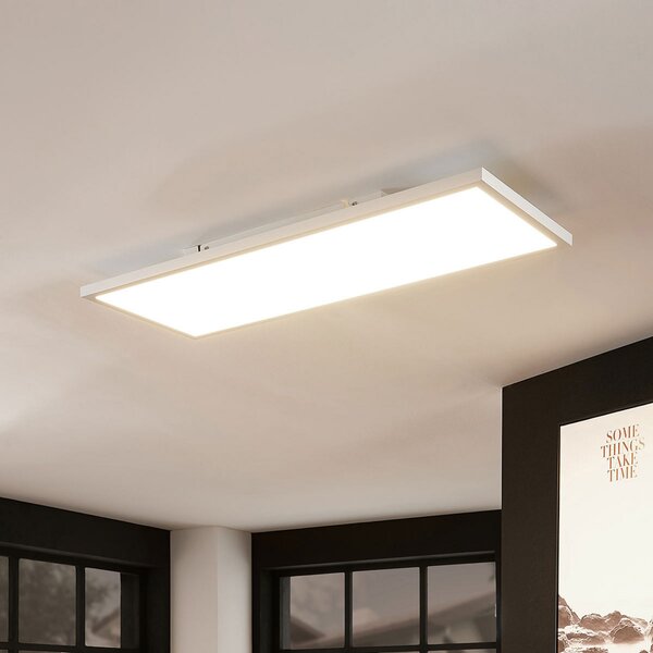 Arcchio LED panel Brenda, 80 x 30 cm, CCT, daljinski upravljalnik, zatemnjen, Bela, Dnevna soba / jedilnica, Plastika, Sodobni