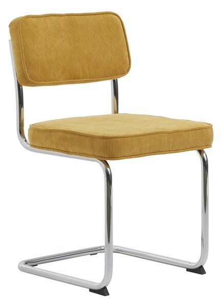 Rumen jedilni stol iz rebrastega žameta Rupert – Unique Furniture
