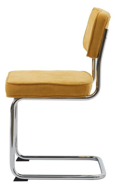 Rumen jedilni stol iz rebrastega žameta Rupert – Unique Furniture