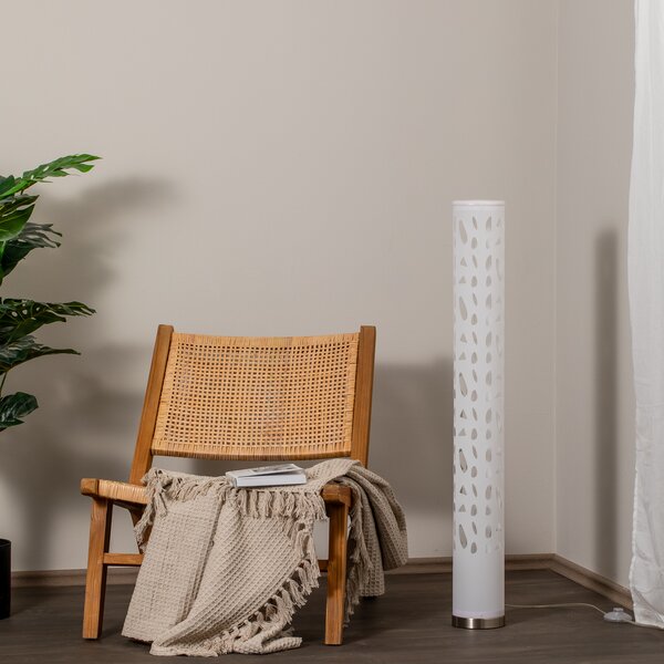 Lindby Stojna svetilka Alisea, 104 cm, bela, GU10, Bela, Dnevna soba / jedilnica, Plastika, Sodobni