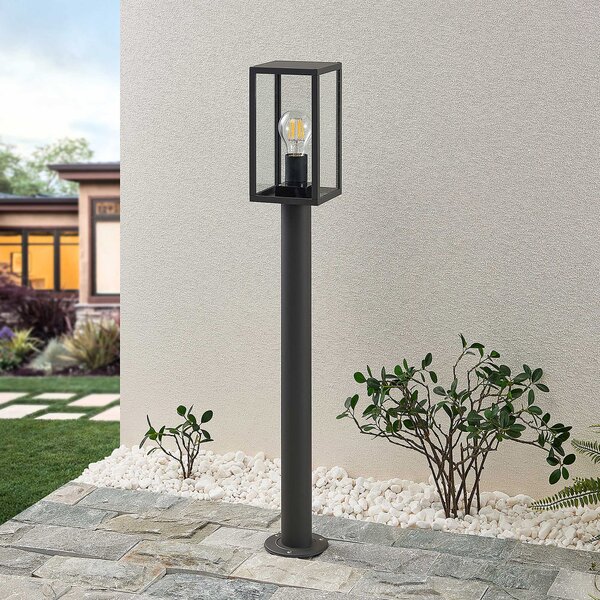 Lindby Filimon potna svetilka, 80 cm, antracit, IP44, E27, zatemnjen, Črna, Aluminij, Sodobni