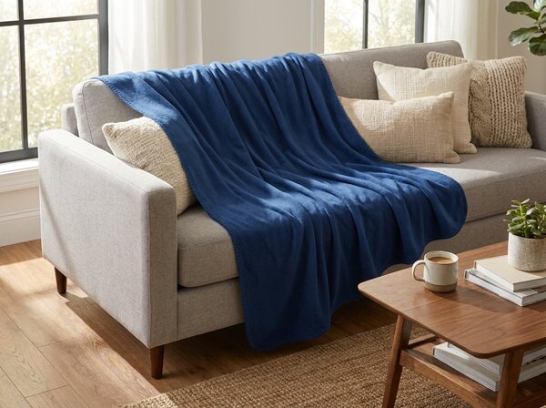 Flisasta odeja MELVIRA DUO, modra Dimenzije: 150 x 200 cm