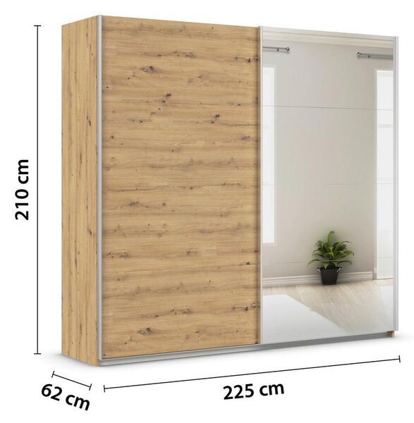 Modern Living Omara Z Drsnimi Vrati Feldkirch, Barva Hrasta
