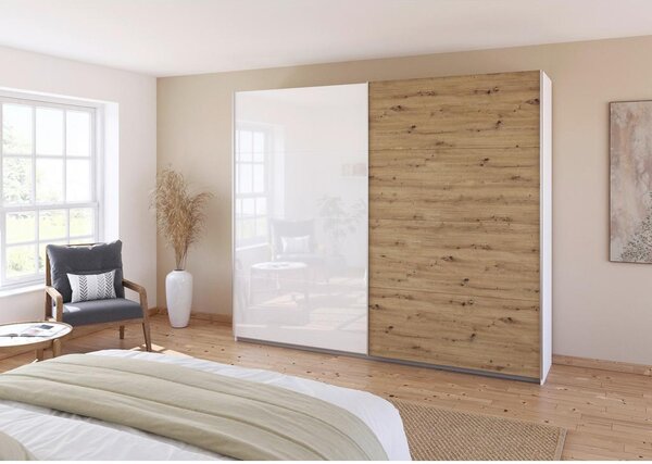Modern Living Omara Z Drsnimi Vrati Feldkirch, Bela, Barva Hrasta