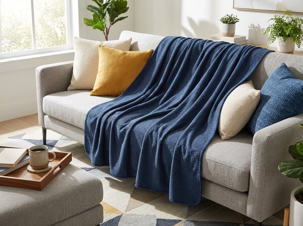 Fleec odeja VELINA, temno modra Dimenzije: 150 x 200 cm