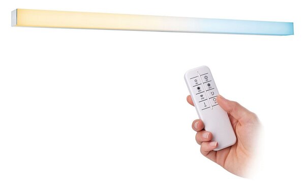 Paulmann HomeSpa Tova LED ogledalo, 90 cm, zatemnjen, Bela, Kopalnica, Kovina, Sodobni