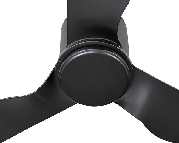Lindby stropni ventilator Aulo, črn, DC, tih, Ø 123 cm, Črna, Dnevna soba / jedilnica, Kovina, Sodobni