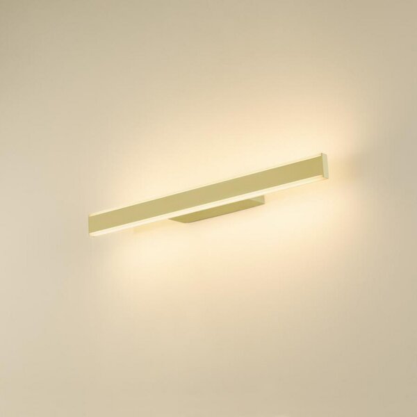 SLV LED stenska svetilka za kopalnico One Linear, 52 cm, barva medenina, zatemnjen, Zlata / medeninasta, Kopalnica, Aluminij, Sodobni