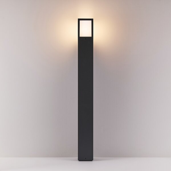 Deko-Light Luč za osvetlitev poti Facado II, višina 100 cm, kotna, temno siva/opal, zatemnjen, Siva, Aluminij