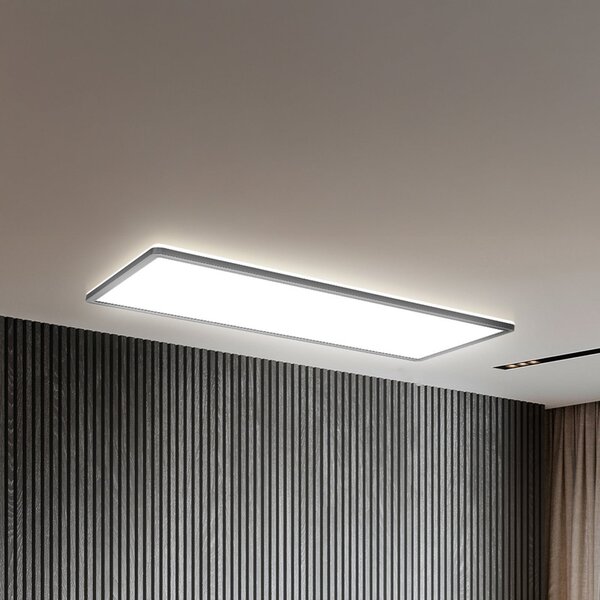 B.K. Licht LED-panel Slim Remote RGBW, 58 x 20 cm, črn, osvetlitev ozadja, zatemnjen, Črna, Študija / pisarna, Plastika