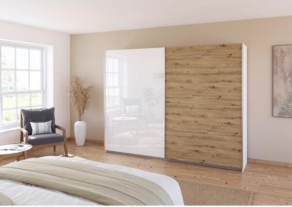 Modern Living Omara Z Drsnimi Vrati Feldkirch, Bela, Barva Hrasta