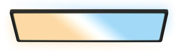 B.K. Licht LED-panel Shallow Remote CCT, 58 x 20 cm, črn, osvetlitev ozadja, zatemnjen, Črna, Študija / pisarna, Plastika
