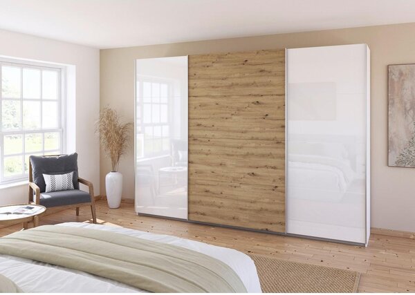 Modern Living Omara Z Drsnimi Vrati Feldkirch, Bela, Barva Hrasta