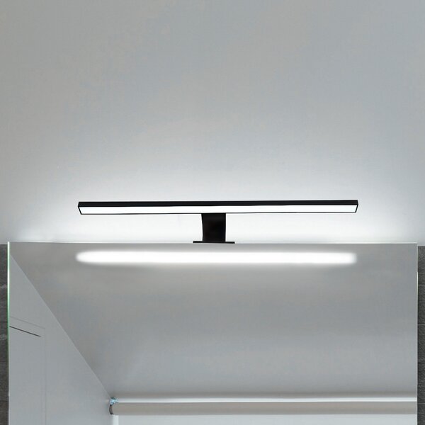 B.K. Licht LED-ogledalo Bill, širina 60 cm, črno, kovinsko, 4.000 K, Črna, Kopalnica, Kovina, Sodobni