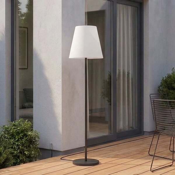 Lucande Lucidna luč za teraso Jaimy, črna, aluminij, 150 cm, Črna, Plastika, Sodobni