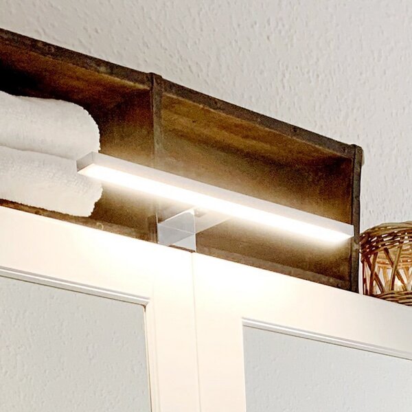 B.K. Licht LED-ogledalo Mira, širina 30 cm, krom, kovina, 4.000 K, Krom, Kopalnica