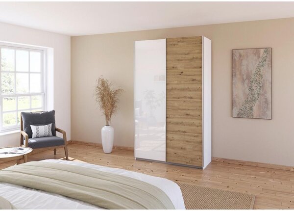Modern Living Omara Z Drsnimi Vrati Feldkirch, Bela, Barva Hrasta