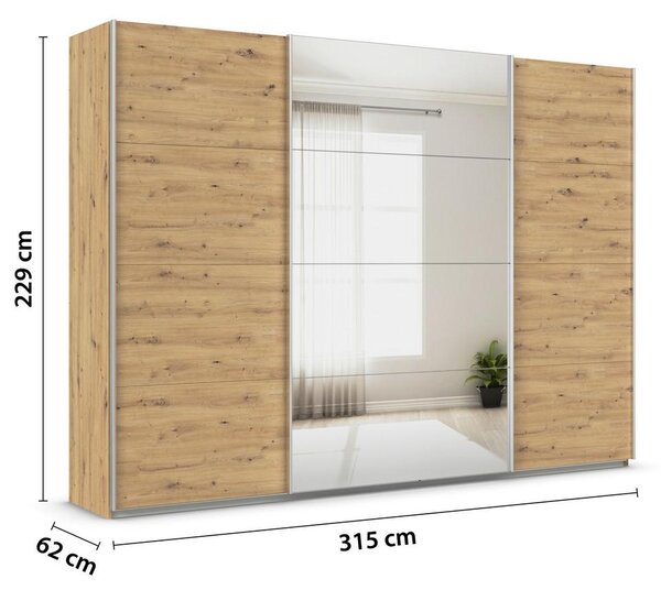 Modern Living Omara Z Drsnimi Vrati Feldkirch, Barva Hrasta
