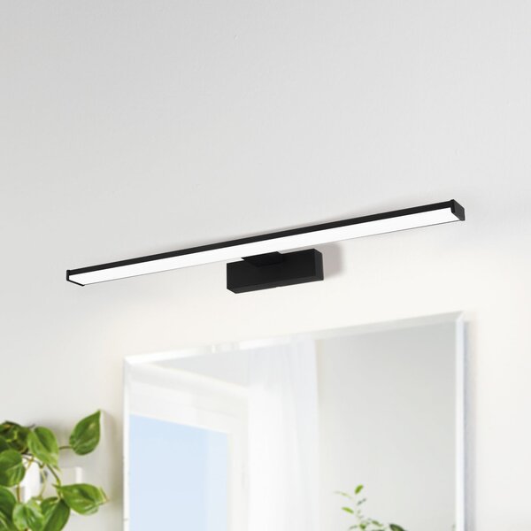 EGLO LED stenska svetilka Pandella 1, dolžina 60 cm, črna, aluminij, Črna, Kopalnica, Aluminij, Sodobni
