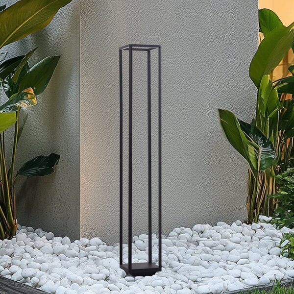 Lucande Luč LED za osvetlitev poti Thorvid, višina 120 cm, črna, Črna, Aluminij, Sodobni
