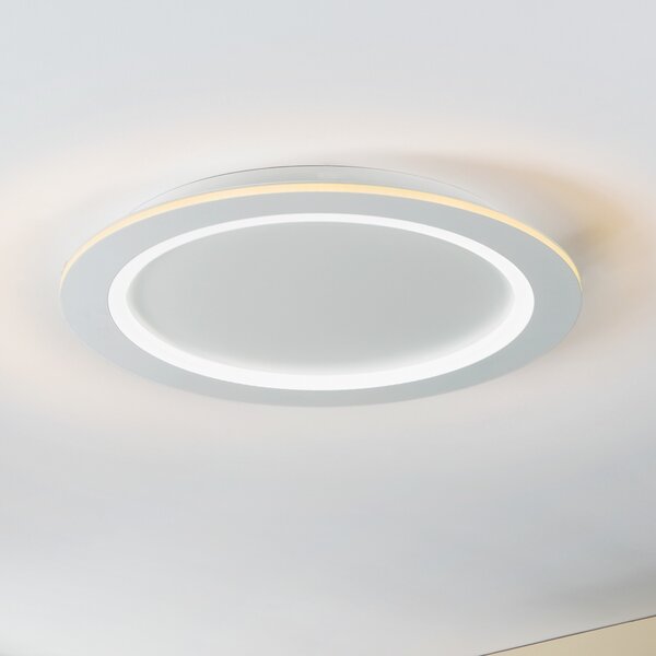 EGLO connect LED stropna svetilka Padrogiano-Z, Ø 60 cm, bela, zatemnjen, Bela, Dnevna soba / jedilnica, Kovina, Sodobni