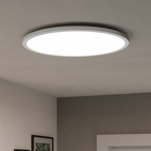 EGLO connect LED stropna svetilka Rovito-Z, bela, Ø 50 cm, zatemnjen, Bela, Dnevna soba / jedilnica, Plastika, Okrogla stena