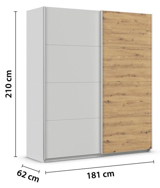 Modern Living Omara Z Drsnimi Vrati Feldkirch, Svetlo Siva