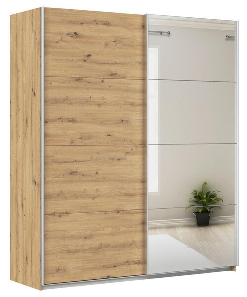 Modern Living Omara Z Drsnimi Vrati Feldkirch, Bela, Barva Hrasta