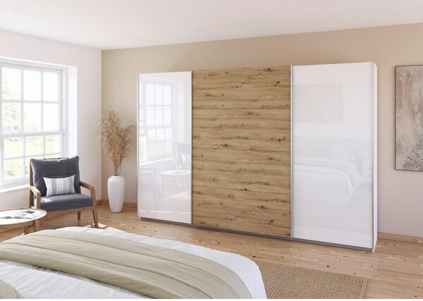 Modern Living Omara Z Drsnimi Vrati Feldkirch, Bela, Barva Hrasta