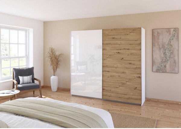 Modern Living Omara Z Drsnimi Vrati Feldkirch, Bela, Barva Hrasta