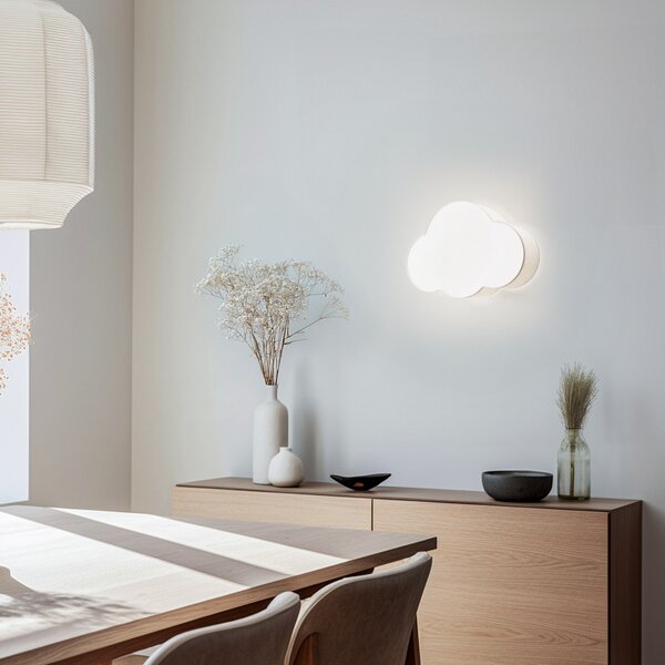 TK Lighting Stenna svetilka Cloud, bež, širina 43 cm, tekstil, oblak, E27, zatemnjen, Bež, Otroška soba, Tkanine / tekstil, Mladostno bivanje