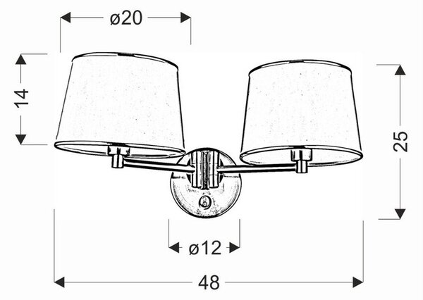 STENSKA SVETILKA Ibis E14