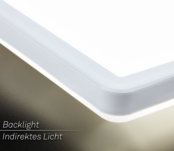 Briloner LED stropna svetilka Tava, bela, plastika, 98 cm, osvetlitev, Bela, Dnevna soba / jedilnica, Plastika, Sodobni