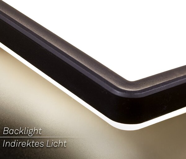 Briloner LED stropna svetilka Tava, črna, plastika, 98 cm, osvetlitev, Črna, Dnevna soba / jedilnica, Plastika, Sodobni