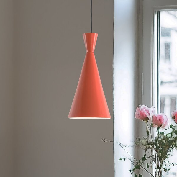 Opviq Visoka svetilka Tom, oranžna, kovina, Ø 19 cm, E27, zatemnjen, Oranžna, Dnevna soba / jedilnica, Kovina, Mladostno bivanje