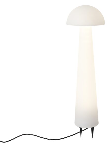 Stoječa zunanja svetilka bela 80 cm vklj. LED IP44 - Fungi
