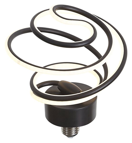 E27 LED okrasna žarnica črna spirala 6W 370 lm 3000K