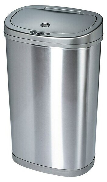 Koš za odpadke s senzorjem (50 l, Nerjavno jeklo, Srebrne barve)