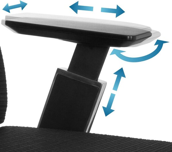MID.YOU Pisarniški Stol Genidia Smart Black, Črna